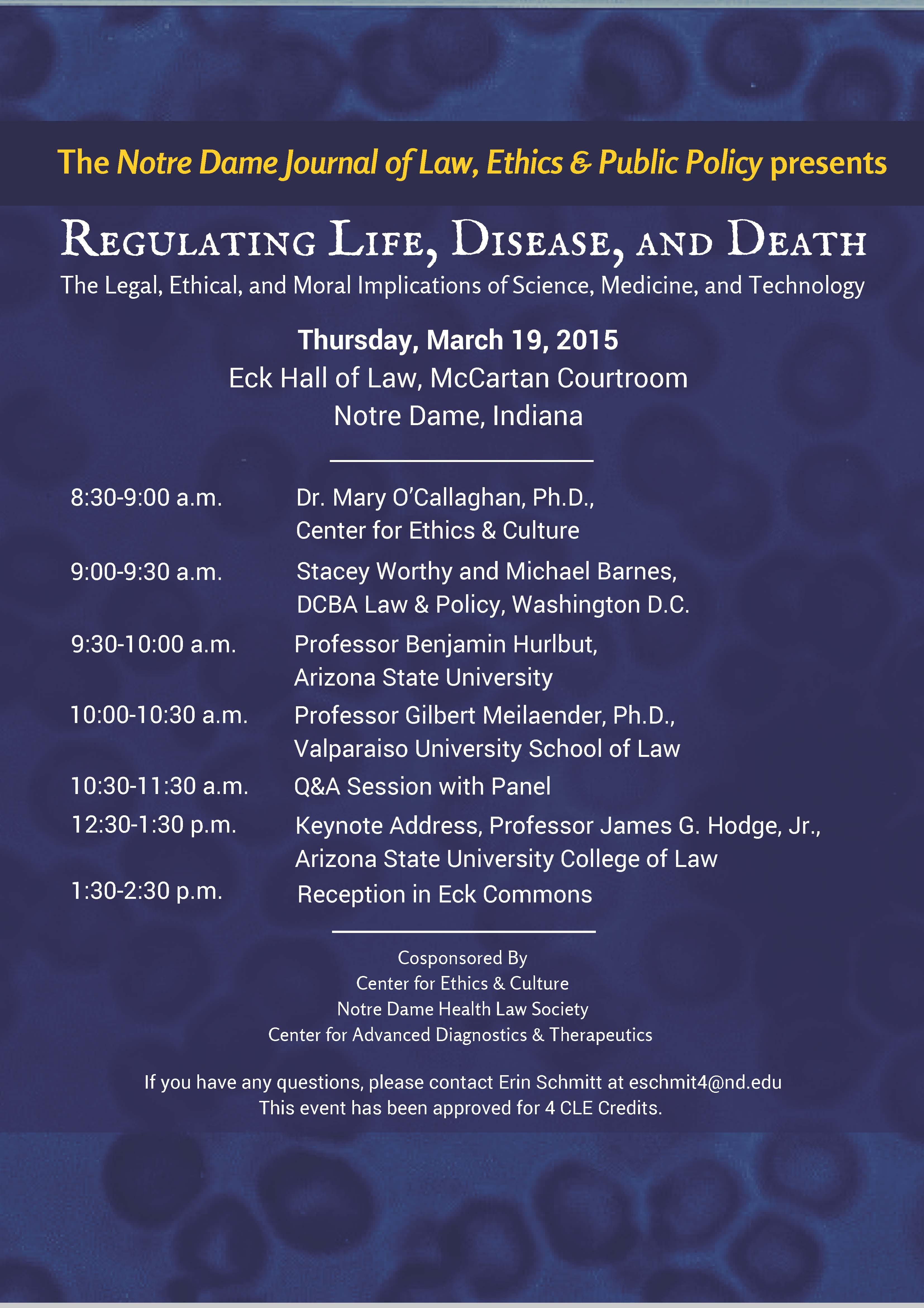 2015 - Regulating Life, Disease, and Death