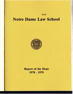 Report of the Dean 1978–1979