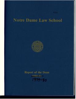 Report of the Dean 1979–1980