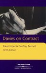 Davies on Contract. 9th ed. by Geoffrey J. Bennett