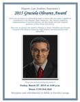 2015 Graciela Olivarez Award by Hispanic Law Students Association and Notre Dame Law School