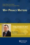 Why Privacy Matters by Notre Dame Law School