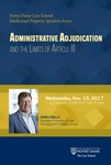 Administrative Adjudication and the Limits of Article III by Notre Dame Law School