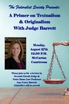 A Primer on Textualism & Originalism With Judge Barrett by Notre Dame Law School and The Federalist Society