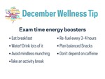 December Wellness Tip by University of Notre Dame Wellness Center