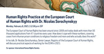 Human Rights Practice at the European Court of Human Rights with Dr. Nicolas Sorochynskyy by Notre Dame Law School and International Human Rights Society