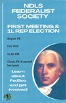 NDLS Federalist Society First Meeting & 1L Rep Election by Federalist Society