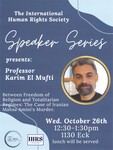 Speaker Series: Karim El Mufti by International Human Rights Society
