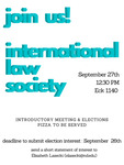 Introductory Meeting & Elections by International Law Society