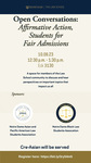 Open Conversations: Affirmative Action, Students for Fair Admissions by Asian Pacific American Law Students Association and Black Law Students Association