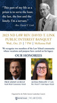 2023 ND Law Rev. David T. Link Public Interest Banquet by Notre Dame Law School and Public Interest Leadership Council