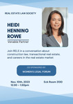 Heide Henning Rowe, Venable Partner by Real Estate Law Society and Women's Legal Forum