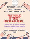 Public Interest Internship Panel by Public Interest Law Forum