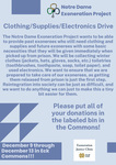 Clothing/Supplies/Electronics Drive by Notre Dame Exoneration Project